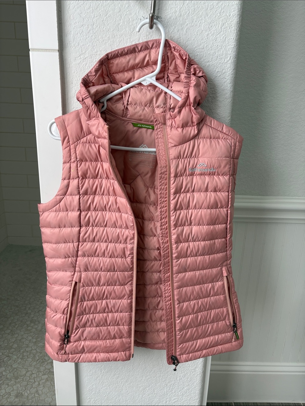 Kathmandu Quilted Hooded Vest in Dusty Rose